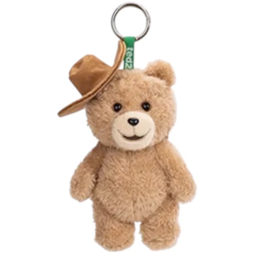 SOLD - Ted 2 - plush pendant - cowboy bear